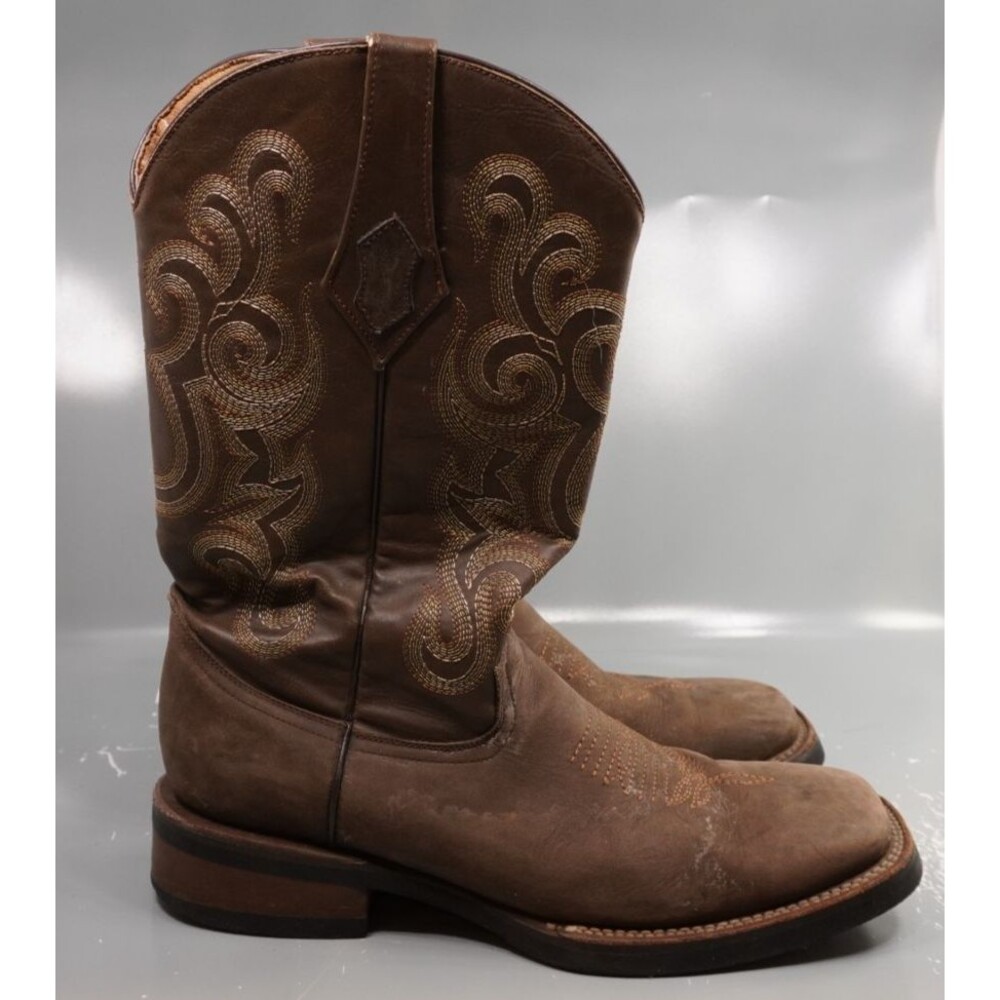 Ferrini Maverick Cowboy Boots Men's Sz 12 D Genuine Leather Square Toe Western